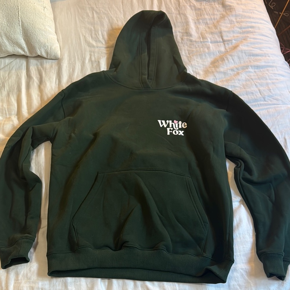 White Fox Boutique Green Sweatshirt Hoodie